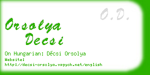 orsolya decsi business card