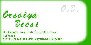 orsolya decsi business card